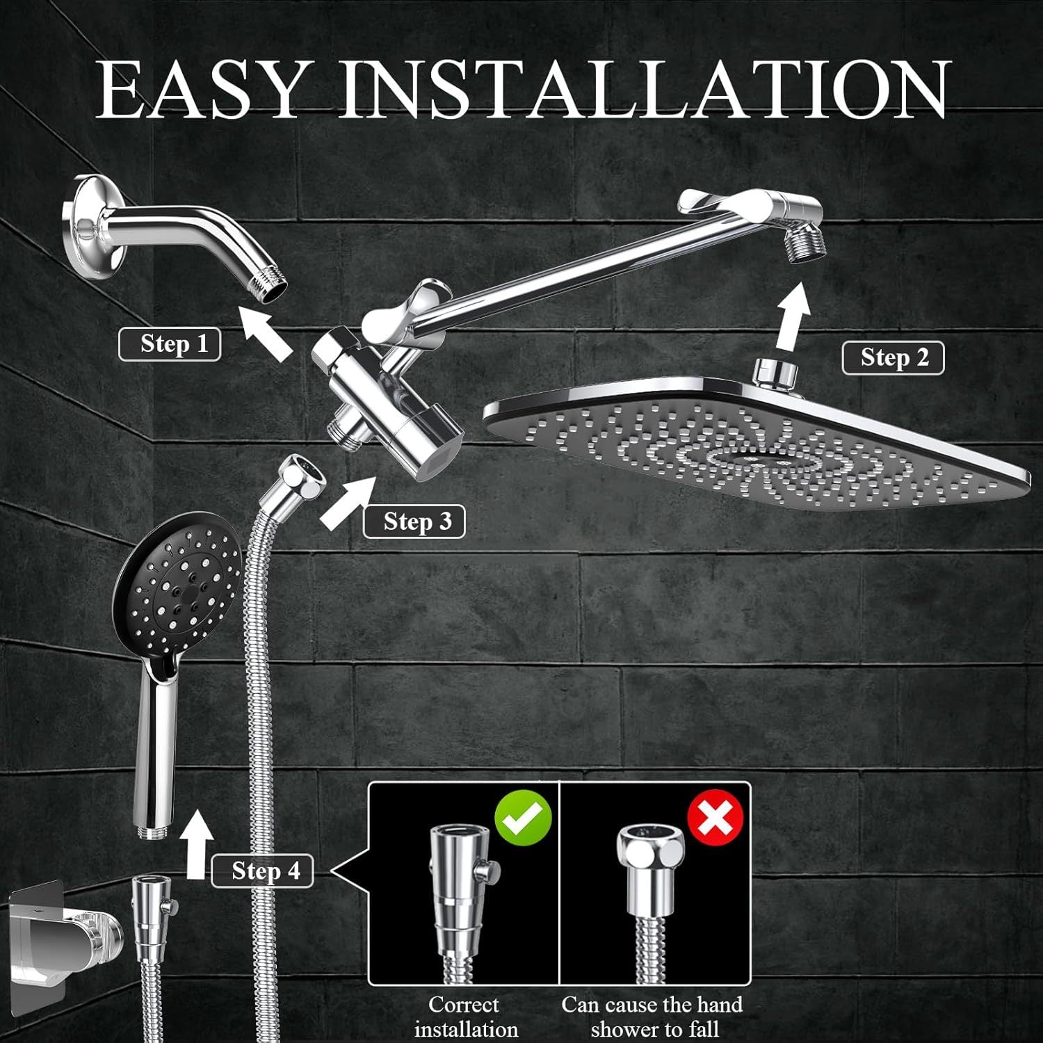 Stainless Steel Hand Shower Suit